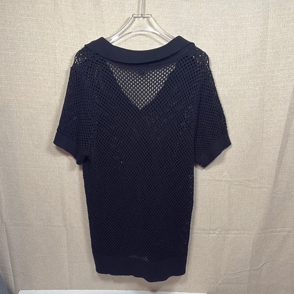 Torrid Black Mesh Knit Blouse Size 2 - Picture 7 of 11